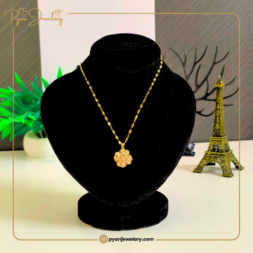 Pyari Jewellery Gold-Plated Floral Pendant Necklace | Elegant Artificial Jewelry for Women