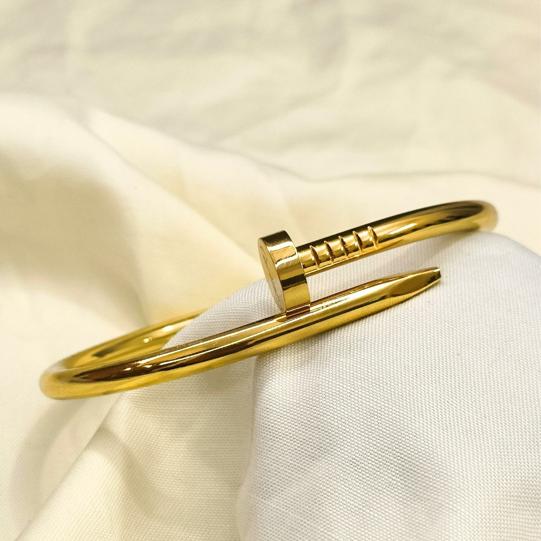 Pyari Jewellery Nail-Inspired Gold-Tone Bracelet