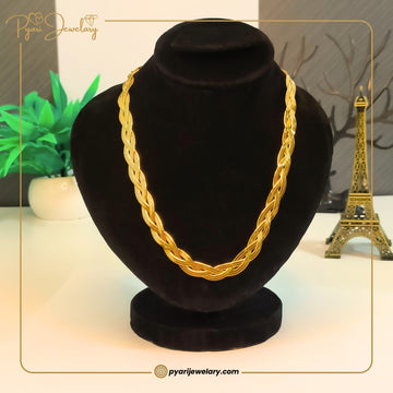 Elegant Braided Gold Statement Necklace