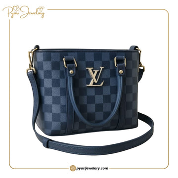 Checkered Classic Structured Crossbody Tote | Premium Fashion Handbag for Women