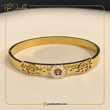 Pyari Jewellery Tree of Life Gold-Tone Bracelet – Elegant Artificial Jewelry with Crystal Accents