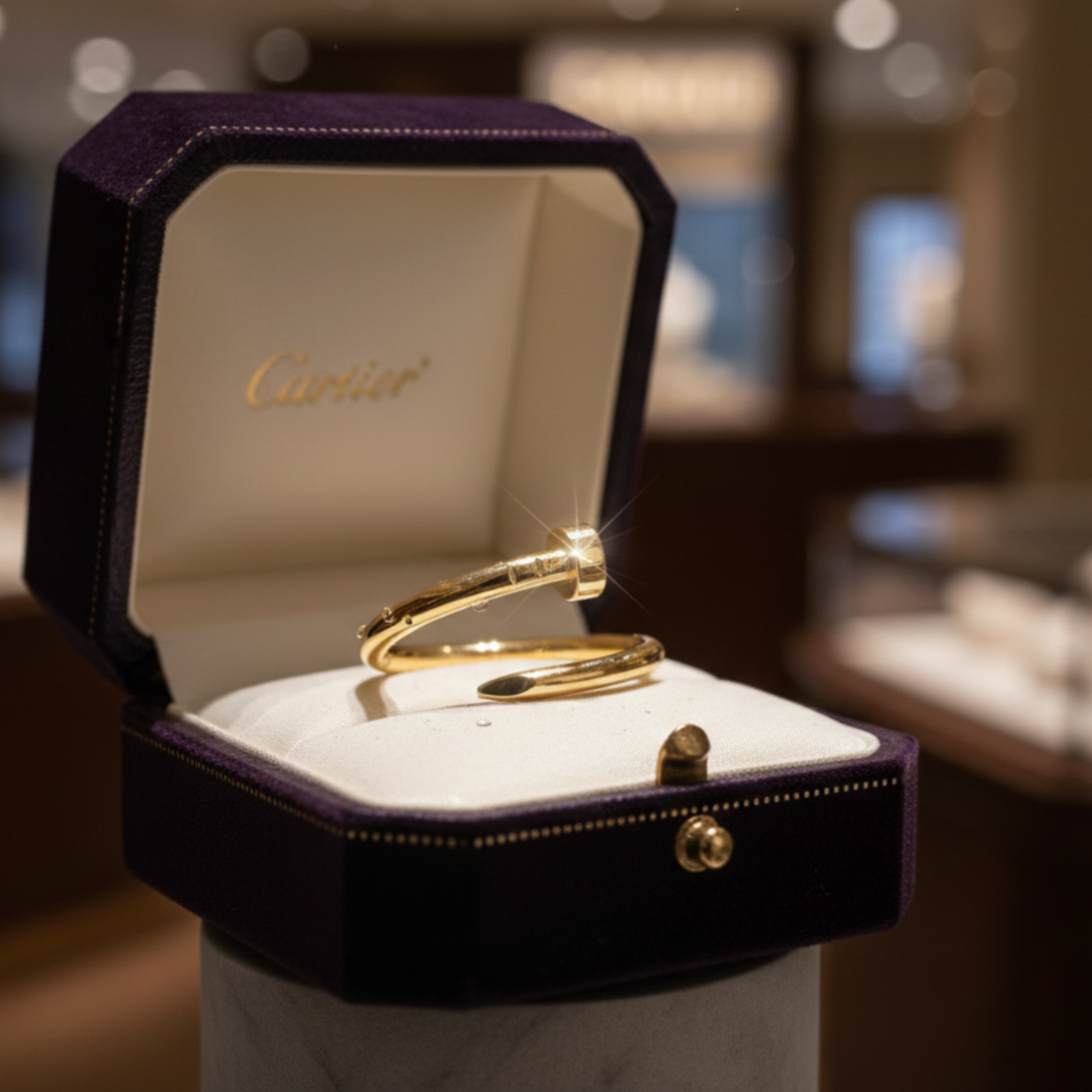 Gold Nail Style Open Ring for Women – Minimal Stainless Steel Adjustable Finger Ring