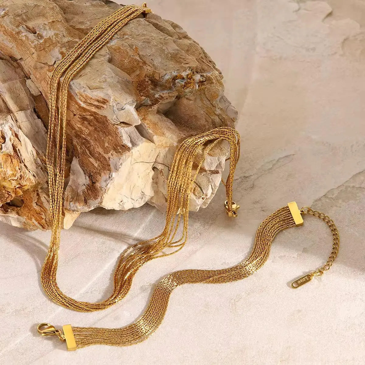 Stainless Steel 8-Layer Necklace for Women